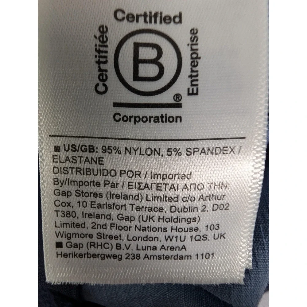 Athleta Pants Womens 10 Blue Trekkie North Jogger Stretch Floral Zip Pockets - Picture 9 of 12